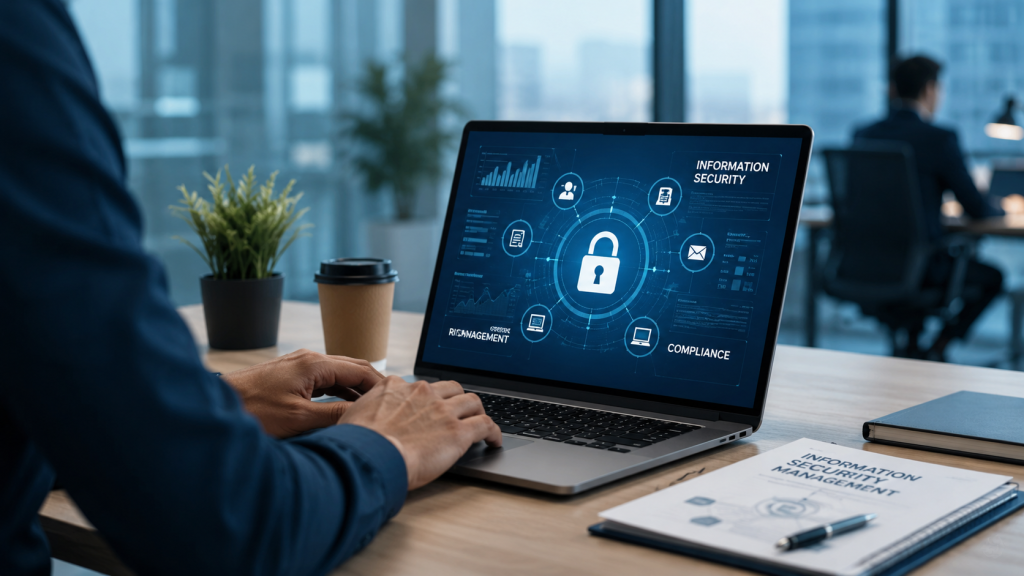 Proceso de certificación ISO/IEC 27001 para la gestión de la seguridad de la información.